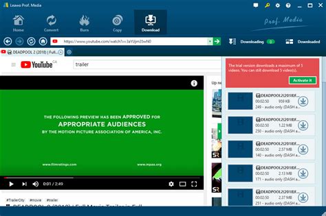 Click the download button in the mini window of the tool to start the video download. . Download videos from the web